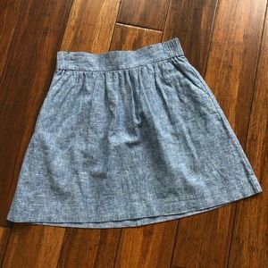 Loft Chambray Pull On Skirt